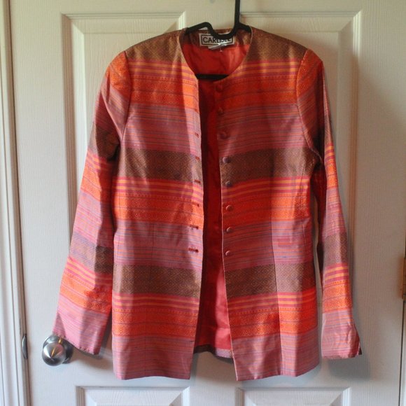 Vintage 90% Silk Carlisle Jacket Size 6 - Picture 1 of 4